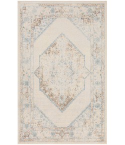 Nourison Astra Machine Washable Ivory Blue ASW13 3 ft. 3 in. X 5 ft. Rectangle Rug