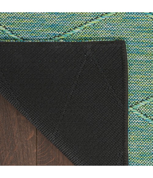 Nourison Washable Solutions Blue/Green WSL01 4 ft. X 6 ft. Rect. Rug