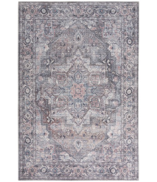 Nicole Curtis Machine Washable Series 1 Area Rug SR101 Grey