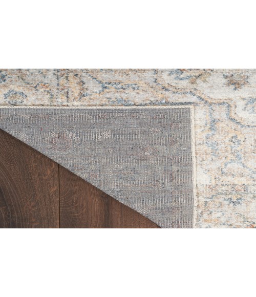 Nourison Astra Machine Washable Grey Multicolor ASW12 2 ft. X 6 ft. Rectangle Rug