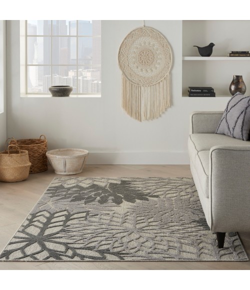 Nourison Aloha Area Rug ALH05 Silver Grey 5'3" x 7'5"