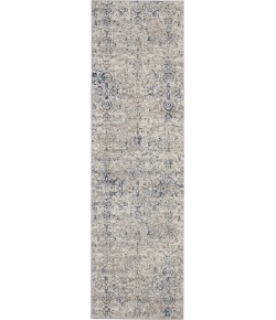 Nourison Royal Terrace 2ft. 2in. x 7ft. 6in. Beige Blue Vintage Indoor Rug