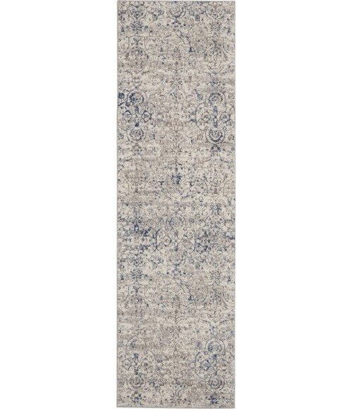 Nourison Royal Terrace Beige Blue KI43 8 ft. Rect. Rug