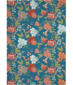 Nourison Wav01/Sun & Shade - Snd82 Blue Multicolor Area Rug 10 ft. X 13 ft. Rectangle