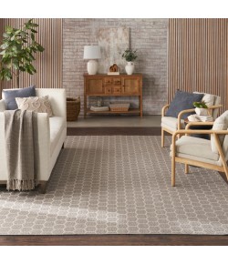 Nourison Reversible Indoor Outdoor Grey RVB01 10 ft. X 14 ft. Rect. Rug