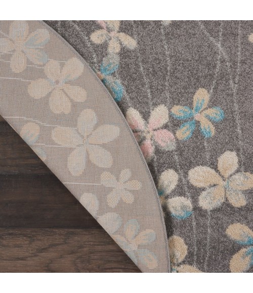 Nourison Tranquil Round Area Rug TRA04-Grey/Beige