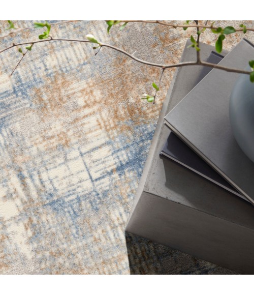Calvin Klein Rush Area Rug CK951 Blue/Beige
