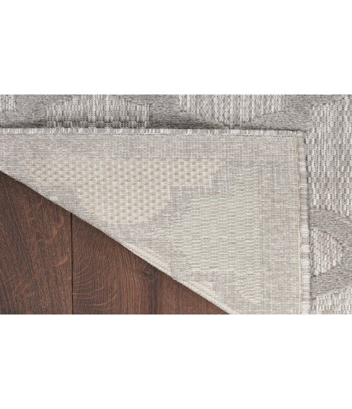 Nourison Easy Care Silver Grey NES01 2 ft. X 6 ft. Rectangle Rug