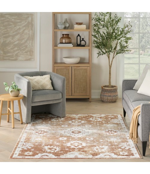 Nourison Astra Machine Washable Copper ASW19 6 ft. 7 in. X 9 ft. Rect. Rug