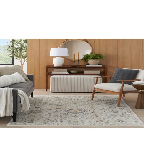 Nourison Oushak Home Grey OUS01 5 ft. 5 in. X 7 ft. 3 in. Rectangle Rug