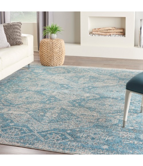 Nourison Tranquil Area Rug TRA13-Lt.Blue/Ivory