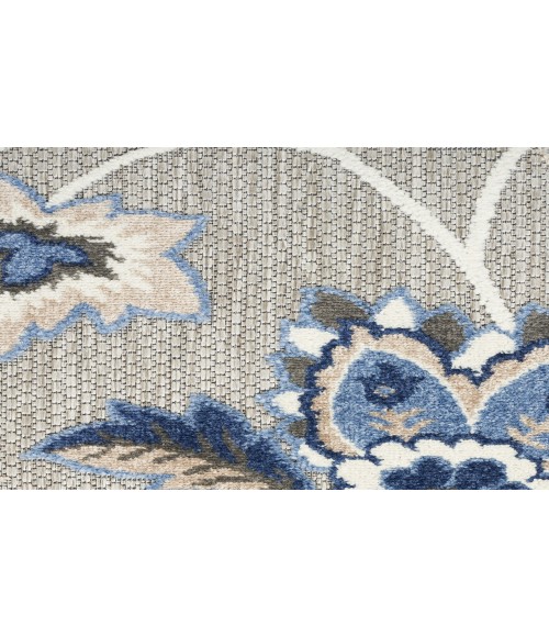 Nourison Aloha Blue Grey ALH31 7’10” Round Rug