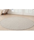 Nourison Courtyard Ivory/Silver COU01 5 ft. Round Rug