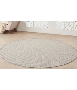 Nourison Courtyard Ivory/Silver COU01 5 ft. Round Rug