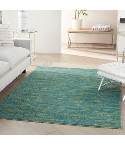Nourison Essentials - Nre01 Blue Green Area Rug 5 ft. X 7 ft. Rectangle