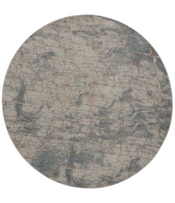 Nourison Rustic Textures - Rus15 Light Grey Blue Area Rug 7 ft. 10 in. Round