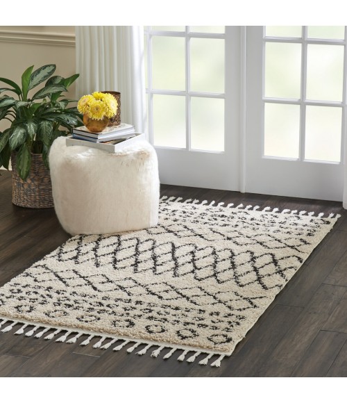 Nourison Moroccan Shag Area Rug MRS02-Cream
