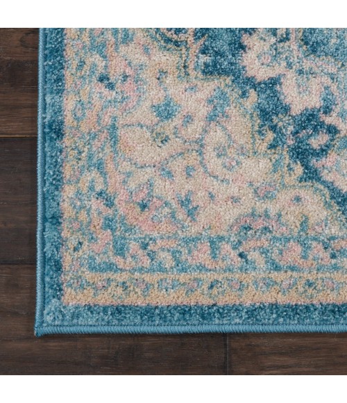 Nourison Tranquil Runner Area Rug TRA07-Ivory/Turquoise