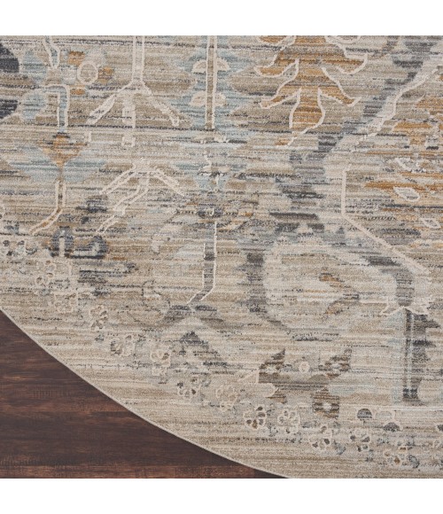 Nourison Lynx Ivory Taupe LNX02 8 ft. X Round Rug