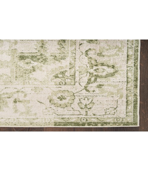 Nourison Astra Machine Washable Ivory Green ASW12 6 ft. 7 in. X 9 ft. Rectangle Rug