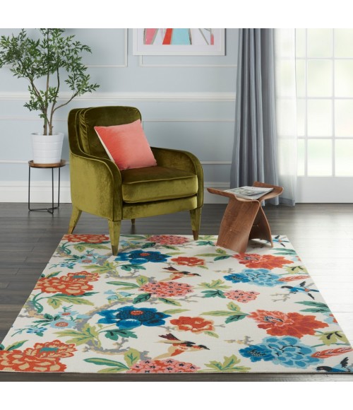 Nourison SUN N' SHADE Area Rug Waverly Sun N' Shade Area Rug SND82-Ivory/Multi