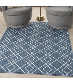 Nourison Modern Lines - Mol01 Denim Area Rug 5 ft. X 7 ft. Rectangle
