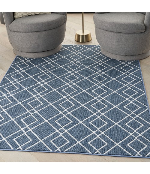 Nourison Modern Lines Area Rug MOL01 Denim