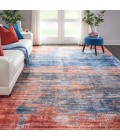 kathy ireland Home Safari Dreams Area Rug KI374-Blue/Brick