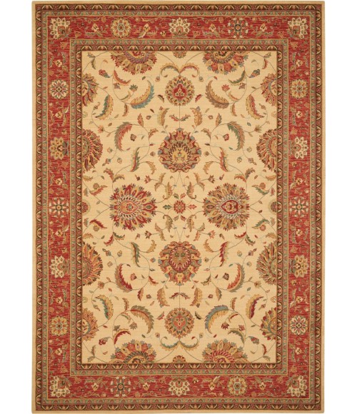 Nourison Living Treasures Area Rug LI04-Ivory/Red