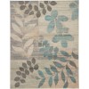 Nourison Tranquil(Traql) - Tra01 Ivory Light Blue Area Rug 8 ft. X 10 ft. Rectangle