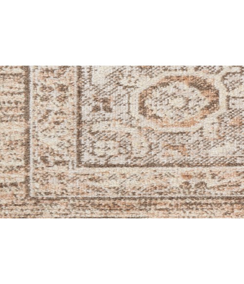 Nourison Astra Machine Washable Beige ASW13 5 ft. 3 in. Round Rug