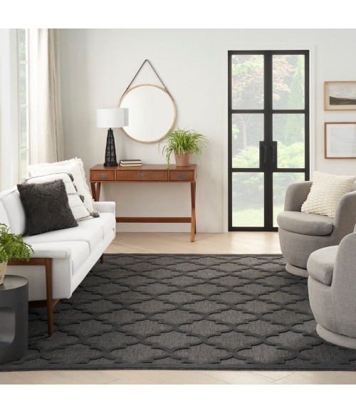 Nourison Easy Care Area Rug NES01 Charcoal/Black