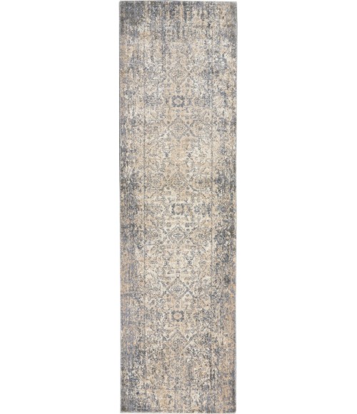 Nourison MOROCCAN CELEBRATION Area Rug Kathy Ireland Moroccan Celebration Runner Area Rug KI3M1-Ivory/Slate