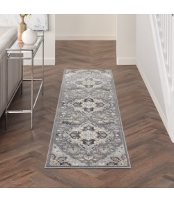 Nourison Elation - Etn09 Grey Area Rug 2 ft. 3 X 7 ft. 6 Rectangle