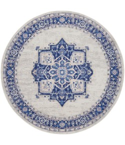 Nourison Whimsicle - Whs03 Ivory Blue Area Rug 8 ft. X Round