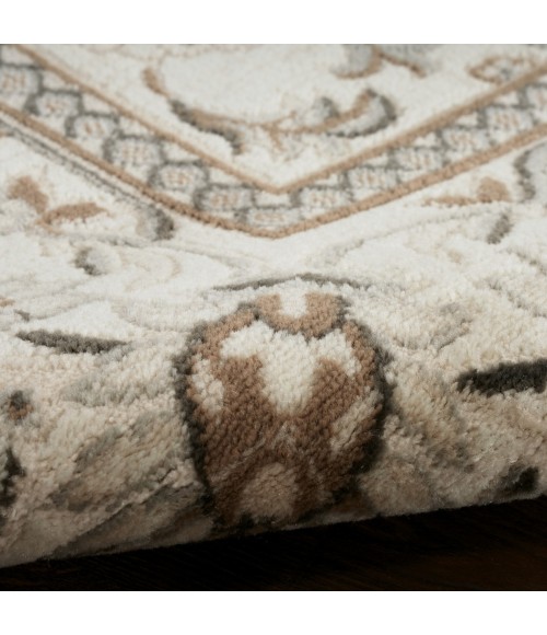 Nourison Serenity Home Ivory Mocha SRH02 2 ft. 2 in. X 6 ft. Rect. Rug