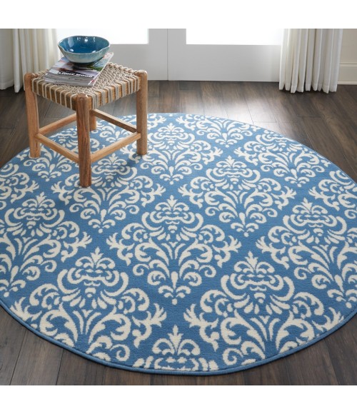 Nourison Grafix Round Area Rug GRF06-Blue