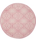 Nourison Jubilant Round Area Rug JUB06-Ivory/Pink