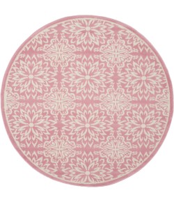 Nourison Jubilant - Jub06 Ivory Pink Area Rug 5 ft. 3 X Round