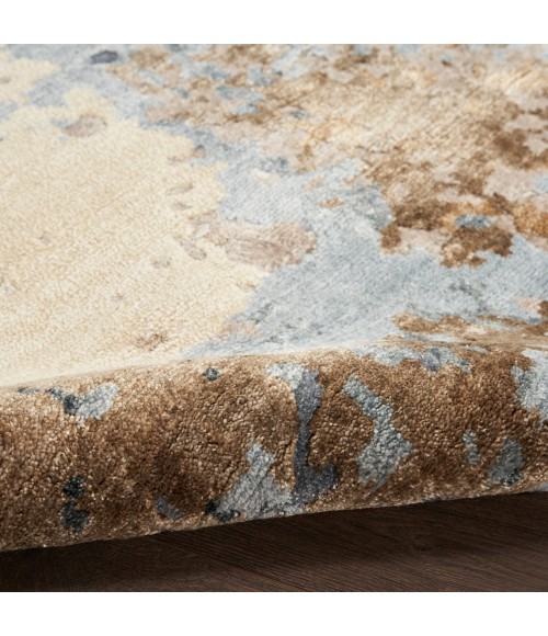 Nourison Silk Shadows Beige Blue Rug SHA23 9 ft. X 12 ft. Rect. - Rugs Town Nourison Silk Shadows Beige Blue SHA23 9 ft. X 12 ft. Rect. Rug