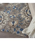 Nourison Aloha Area Rug ALH20 Grey/Multi 5'3" x 7'5"