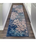 Nourison Tranquil Runner Area Rug TRA08-Navy/Pink