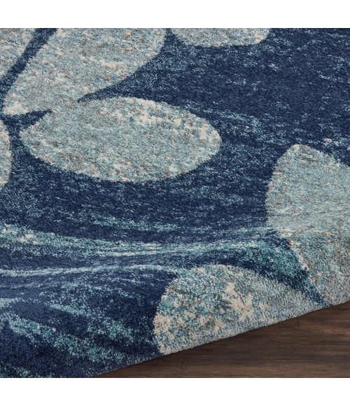 Nourison Tranquil Area Rug TRA01-Navy/Light Blue