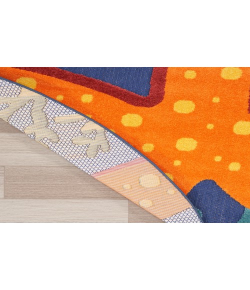 Nourison Aloha Navy Multicolor ALH24 7 ft. 10 in. Round Rug
