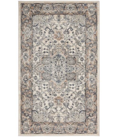 Nourison Quarry Ivory Grey QUA05 3 ft. X 5 ft. Rect. Rug