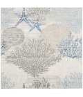 Nourison Seaside Ivory Grey Blue Rug SDS04 5 ft. X Square - Rugs Town Nourison Seaside Ivory Grey Blue SDS04 5 ft. X Square Rug