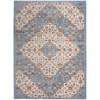 Nourison Elation - Etn08 Ivory Blue Area Rug 4 ft. X 6 ft. Rectangle