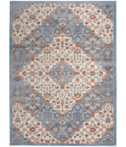 Nourison Elation - Etn08 Ivory Blue Area Rug 4 ft. X 6 ft. Rectangle