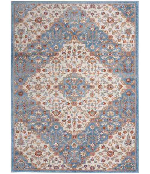 Nourison Elation Area Rug ETN08-Ivory Blue