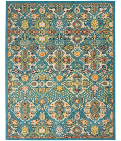 Nourison Allur - Alr03 Turquoise Ivory Area Rug 7 ft. X 10 ft. Rectangle